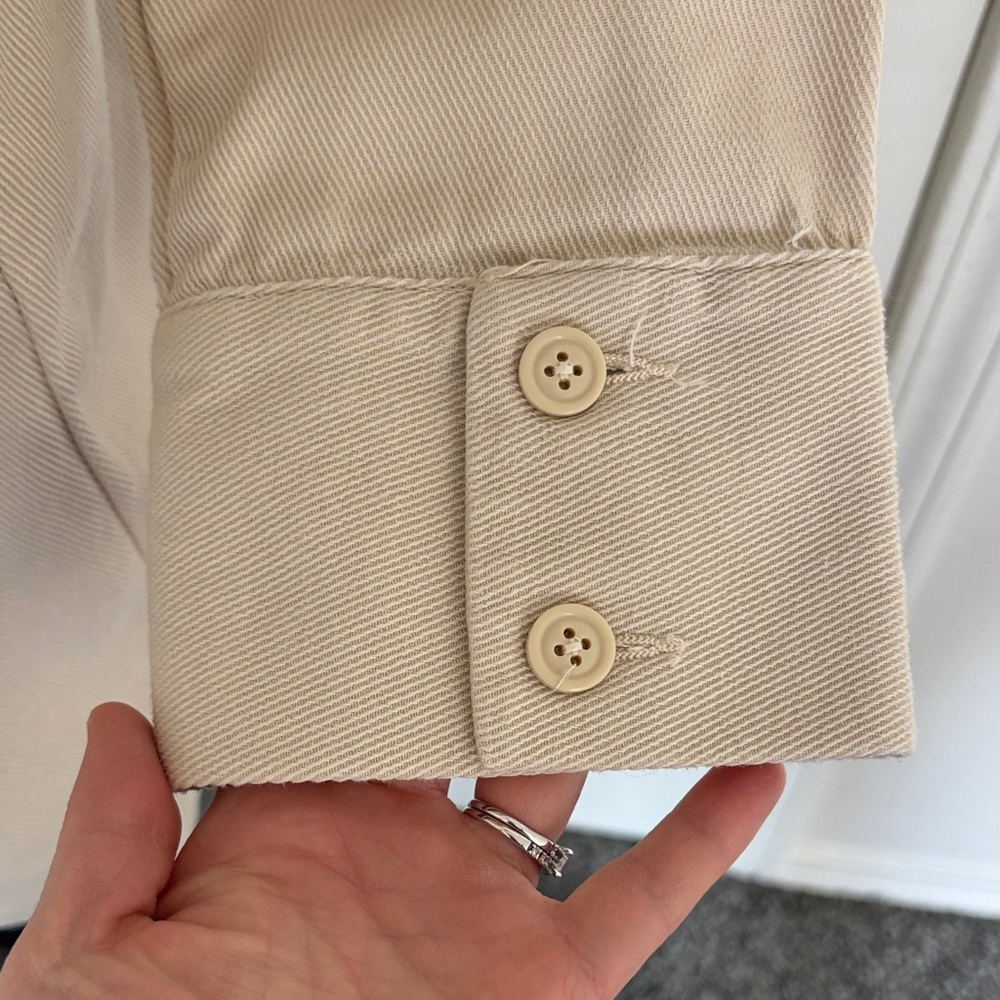 GAP Women's Lightweight Cream Utility Jacket - Picture 6 of 17